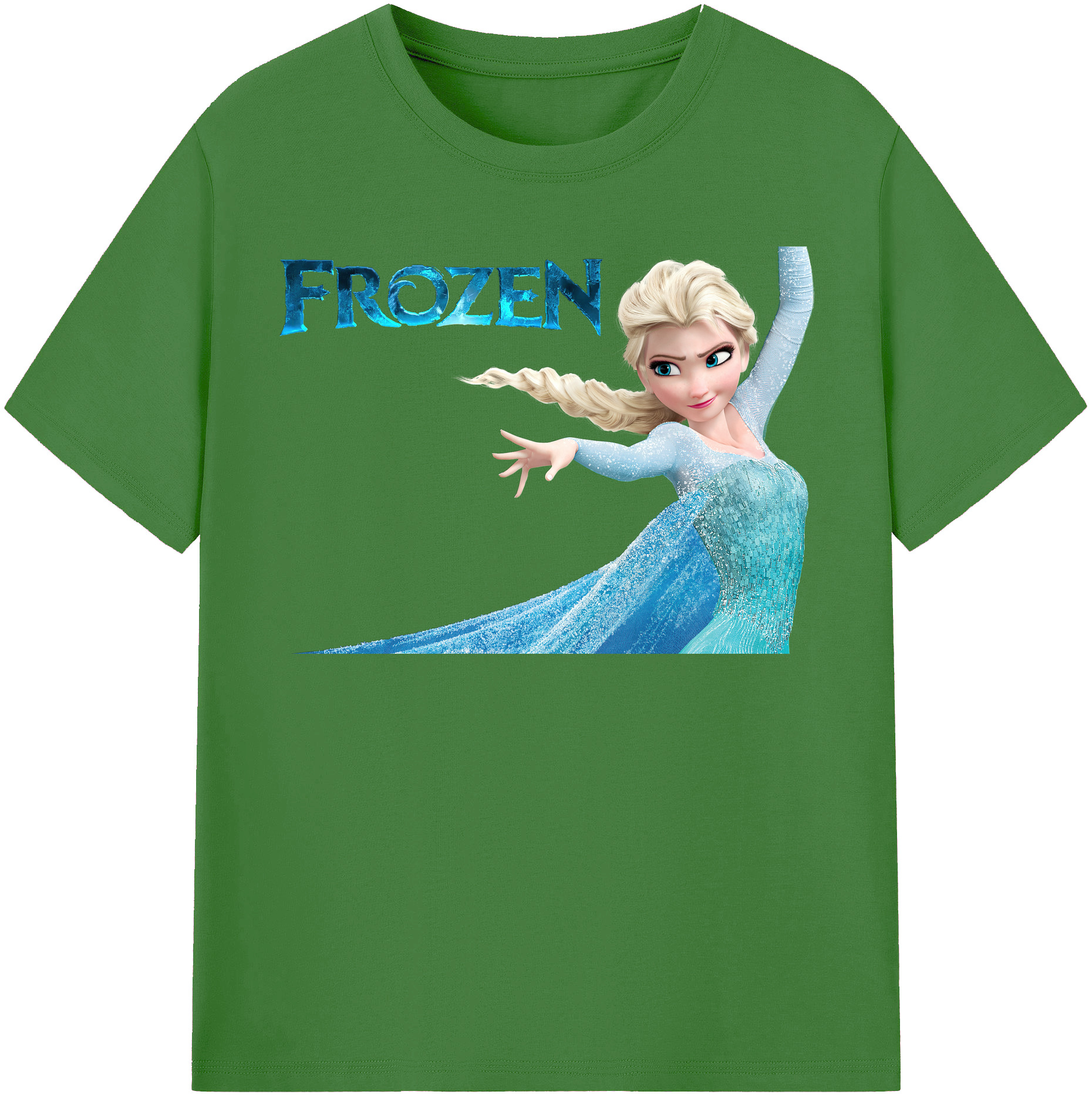 （画像用） アナと雪の女王 アンナ エルサ Frozen Anna Elsa レディースカジュアルプリントTシャツ（綿100％）